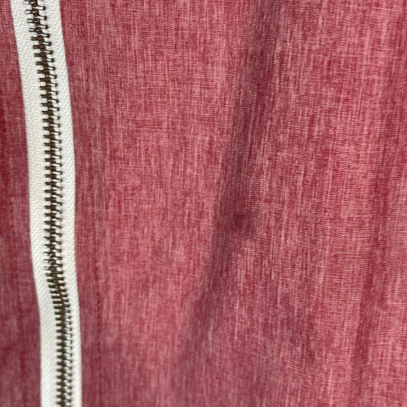 ZINE Water Resistant Windbreaker Jacket Burgundy Exposed Zipper Hood M - Picture 9 of 11